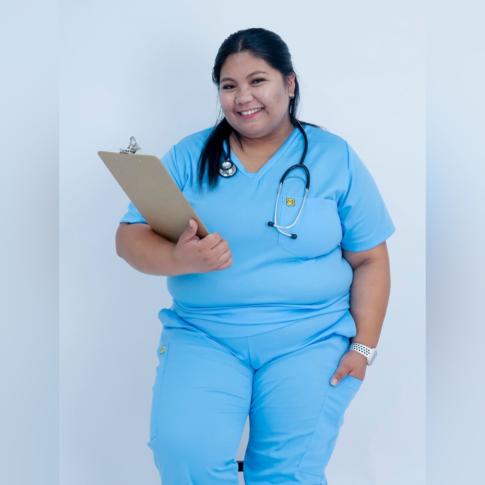 XXL Size Top and Jogger Scrub Set